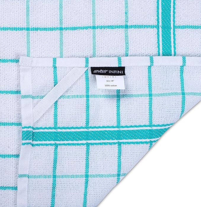 AMOUR INFINI Terry Cotton Kitchen Towels 4-Pack - Image 6