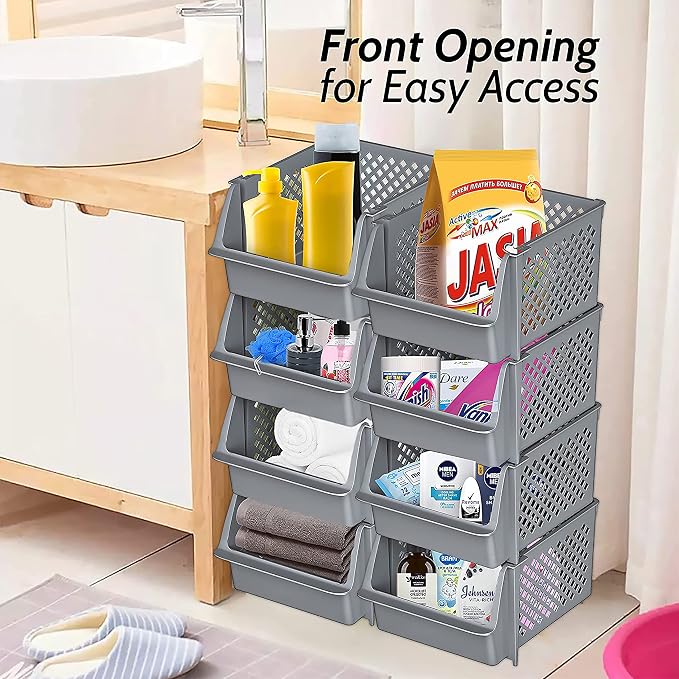 TidyFriend Plastic Stackable Bins - Image 5
