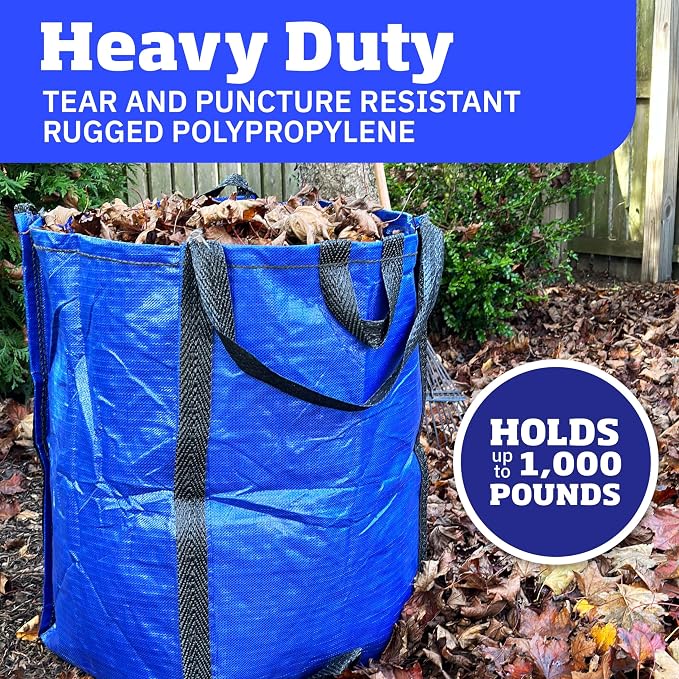 DURASACK Heavy Duty Home and Yard Bags 48-Gallon Reusable Self-Standing Lawn - Image 2