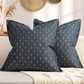ZWJD Pillow Covers 20x20 Set of 2 Soft Polyester Textured Pillow Covers by ZWJD