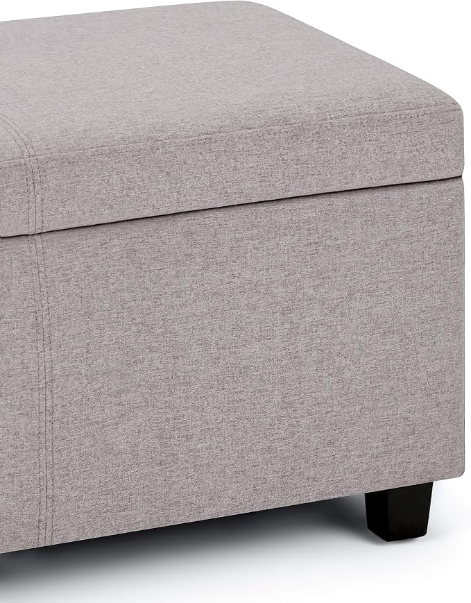 SIMPLIHOME Avalon 48 inch Wide Contemporary Rectangle Storage Ottoman Bench in - Image 8