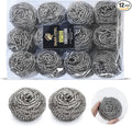 12Pcs Simba Stainless Steel Wool Scrubber Pads by Unknown