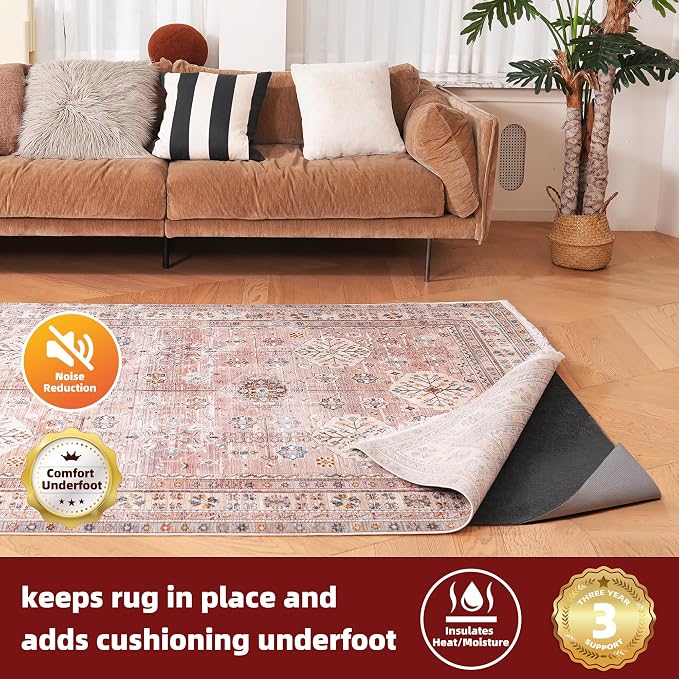 BAGAIL Felt and Natural Rubber Backing Rug Pads 1/4” Thick, 2 x 6 Ft Non Slip - Image 2