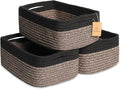 NaturalCozy 11.8"x8"x4.5” Rectangle Storage Baskets by NaturalCozy