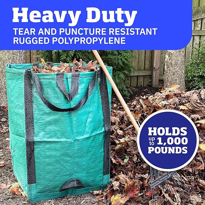 DURASACK Heavy Duty Home and Yard Bags 48-Gallon Reusable Self-Standing Lawn - Image 2