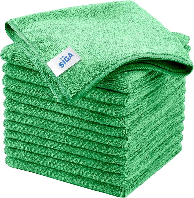 MR.SIGA Microfiber Cleaning Cloths, All-Purpose Microfiber Towels, Streak Free by MRSIGA