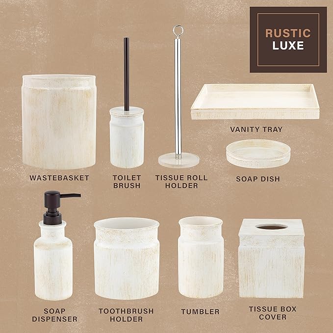 Creative Scents Rustic Luxe Toilet Brush and Holder Set - Image 7