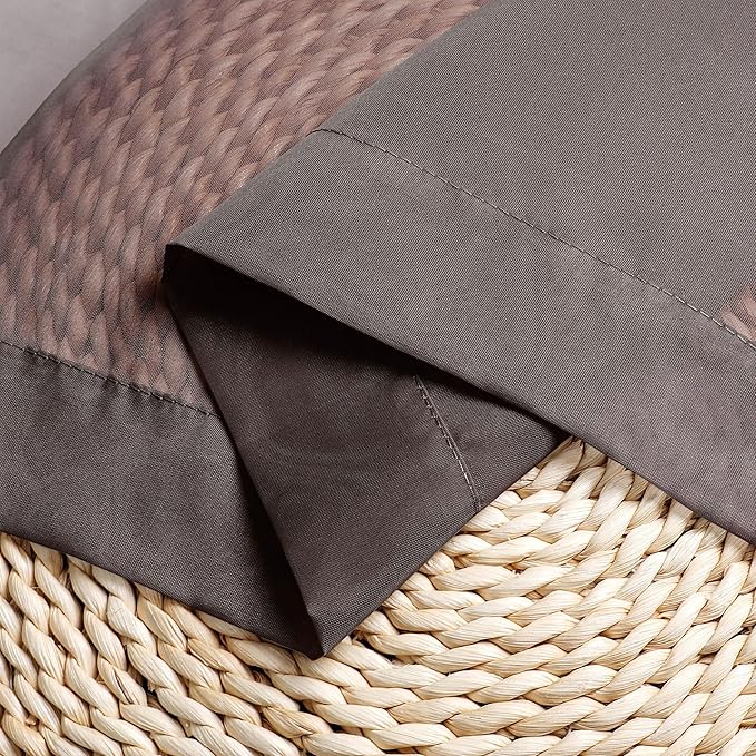 Chyhomenyc Sheer Valances for Windows 2 Pieces, 42Wx14L Inches Brown Small - Image 7