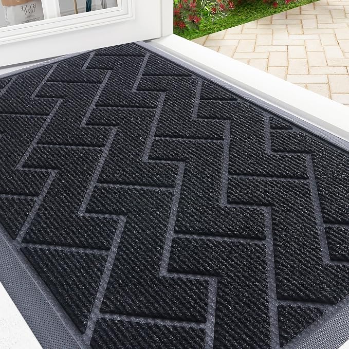 OLANLY Front Door Mat Indoor Outdoor Entrance, Waterproof All-Season, by OLANLY