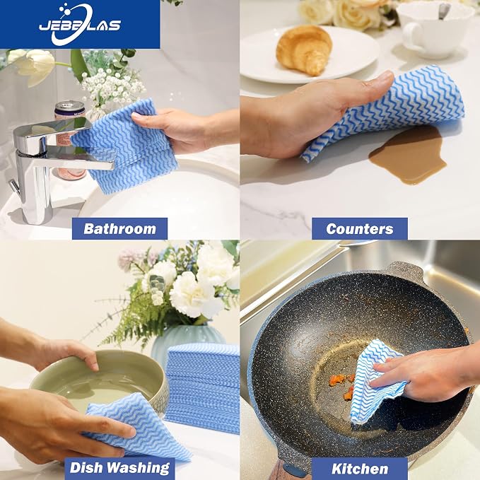 JEBBLAS Handi Wipes Reusable Cloths Dry Cleaning Cloths Dish Towel Kitchen - Image 6