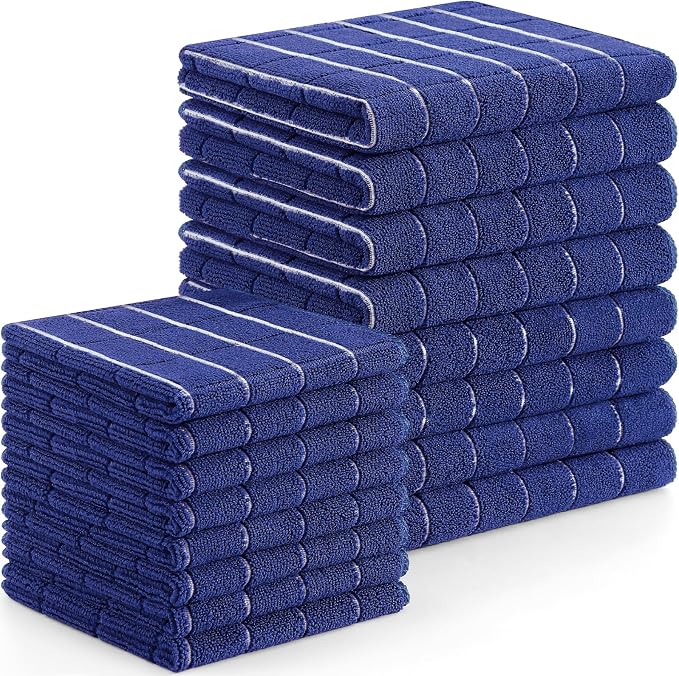Homaxy Microfiber Kitchen Towels and Dishcloths Set, 16 Pack Soft and Absorbent by Homaxy