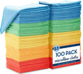S&T INC. 100 Pack Microfiber Cleaning Cloth, Bulk Towels by STINC