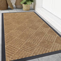 Smiry Front Door Mat Outside Entrance, Heavy Duty Outdoor Indoor Mat, Natural by Smiry