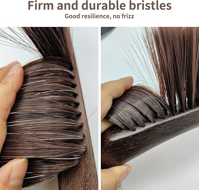 Hand Broom Brush, Dust Brush for Cleaning, Wood Block Hand Brush, Soft Bristle - Image 5