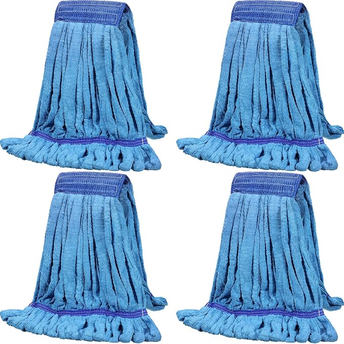 Lallisa 4 Pcs Commercial Mop Head Replacement Tube Microfiber Industrial Looped by Lallisa