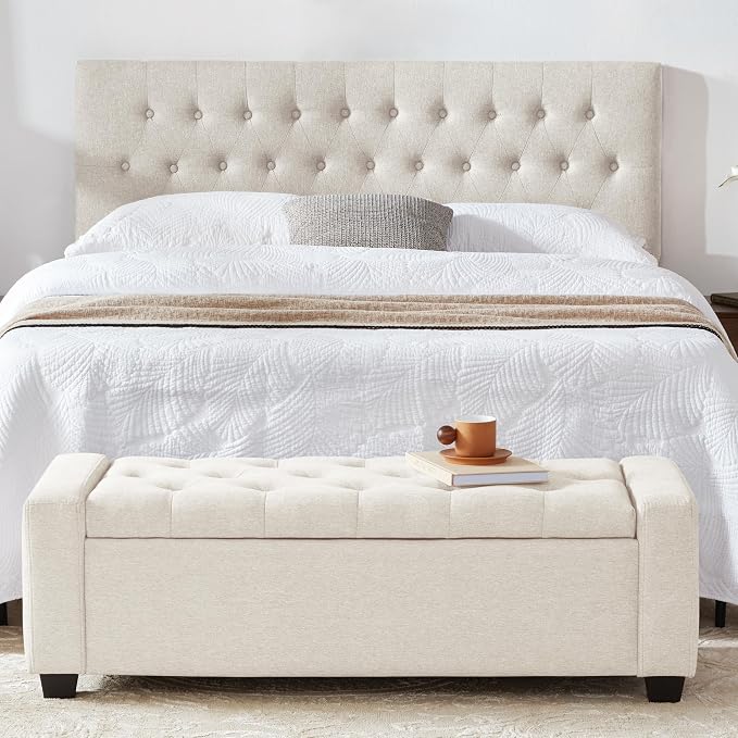 48" Ottoman with Storage, Large Storage Ottoman Bench - Image 7