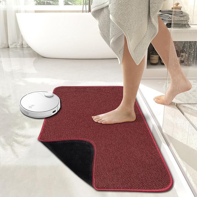 Bath Mat, Ultra Thin Bathroom Rugs, Rubber Bath Mats - Image 6