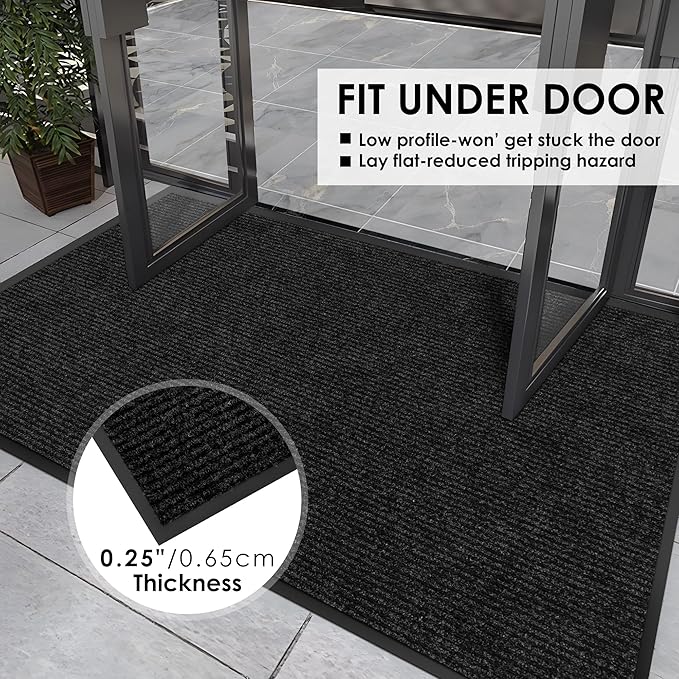 3′ x 49′ Front Door Mat Indoor Outdoor Entrance, Commercial Floor Mat Heavy - Image 4
