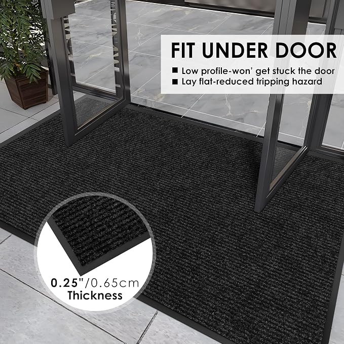 3′ x 53′ Front Door Mat Indoor Outdoor Entrance, Commercial Floor Mat Heavy - Image 4