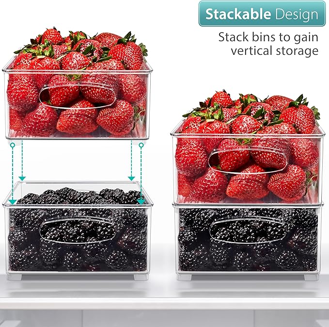 Sorbus Stackable Refrigerator Organizer Bins - Image 3