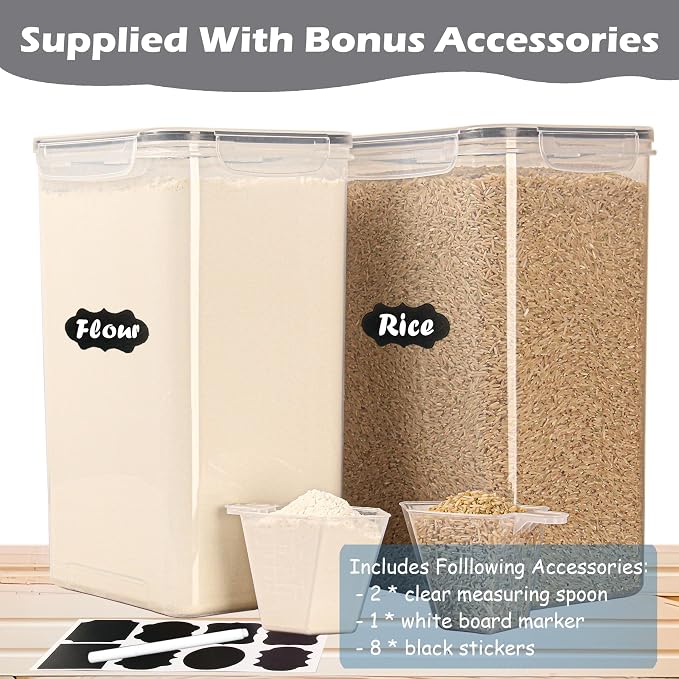 9.5L | 10 qt | 320 Oz Extra Large Airtight Food Storage Containers - Image 7