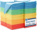 S&T INC. 200 Pack Microfiber Cleaning Cloth, Bulk Towels by STINC