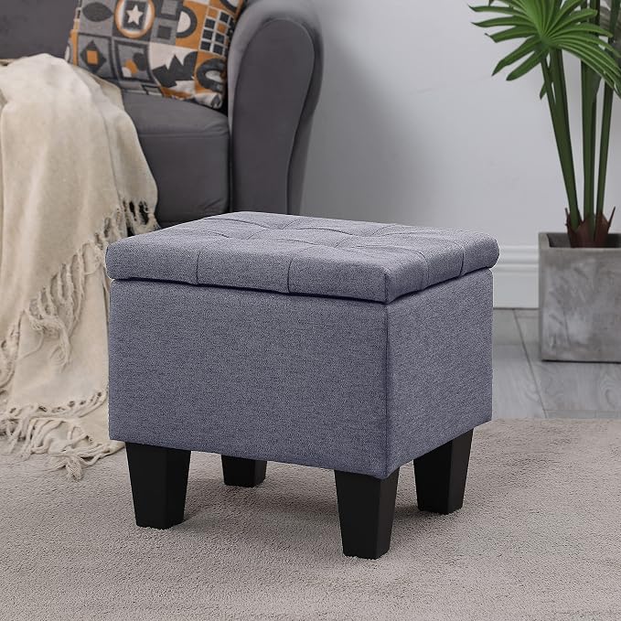 Hinged Storage Ottoman Set of 3 - Image 7