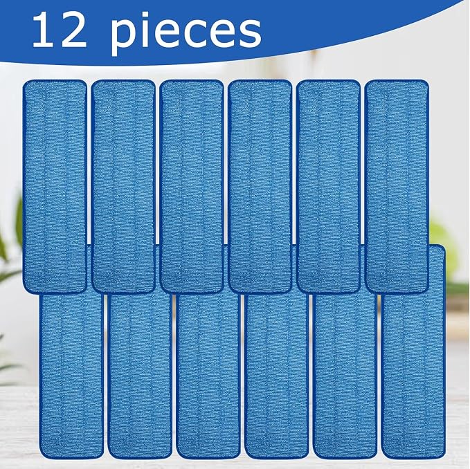 12 Pack Microfiber Mop Pad Universal Commercial/Industrial/Professional 17-18 - Image 2