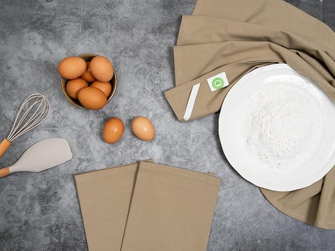 Organic Cotton Beige Flour Sack Towels - Image 3