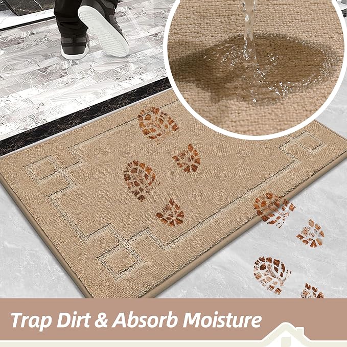 BEQHAUSE Door Mat 24" x 60", Non-Slip Door Mats Indoor Entryway Rugs Washable - Image 4