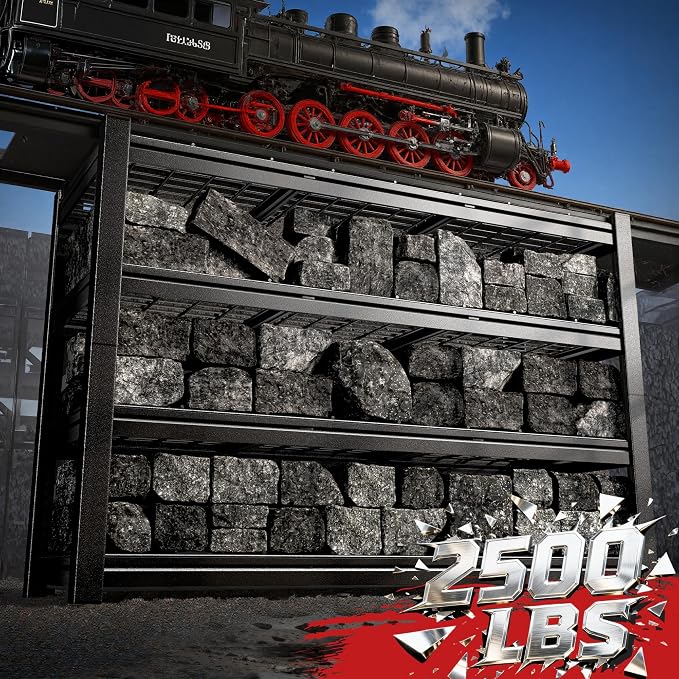 60.1" W Storage Shelves Extra Wide Metal Shelving 2500LBS Garage Shelving - Image 3