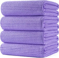 POLYTE Microfiber Oversize Quick Dry Lint Free Bath Towel, 60 x 30 in, 4 Pack by Polyte