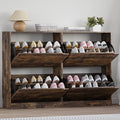 Shoe Cabinet with 4 Flip Drawers, Narrow Hidden Shoe Storage Cabinet, Slim by BORNOON