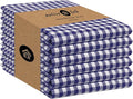Native Fab 6 Pack Gingham Mini Check Kitchen Hand Towels Set 16"x26" by NativeFab