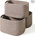 Storage Baskets for Organizing Shelves, Woven Cotton Rope Bins for Baby Nursery by ICERZCZ