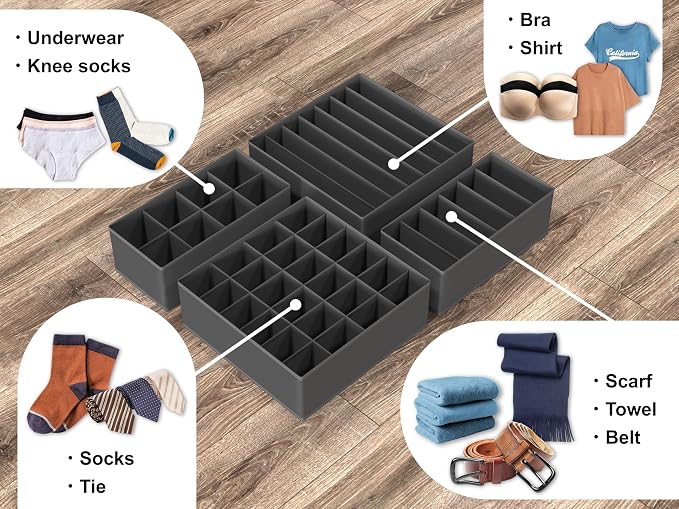 Simple Houseware 4-Pack Drawer Organizer Set - Image 4