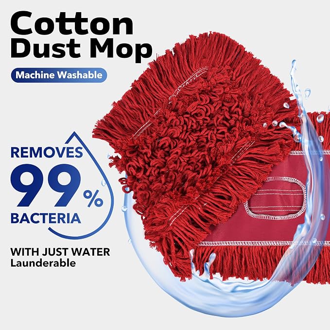 Matthew Cleaning 36'' Industrial Strength Cotton Dust Mop Refill Washable - Image 3