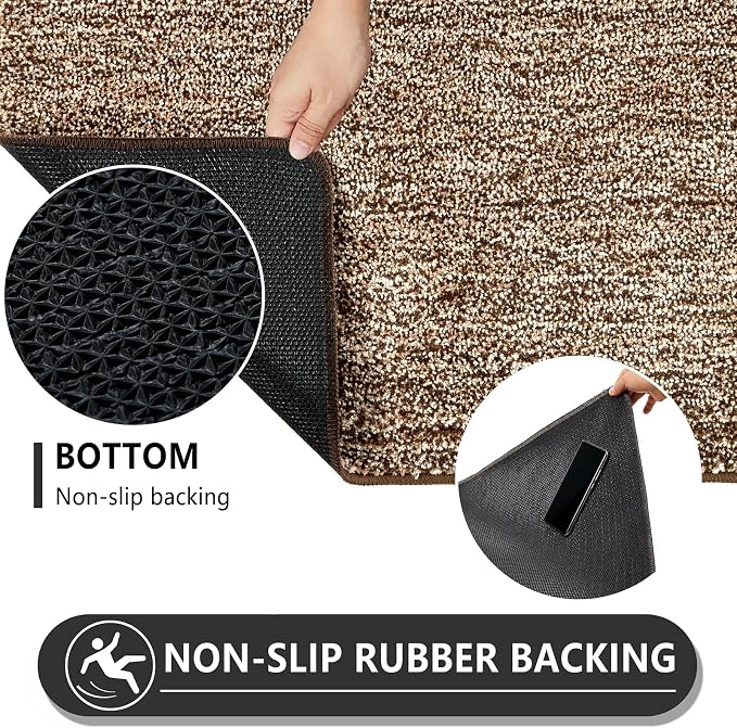 REFETONE Indoor Doormat, Front Door Mat 32"x40" Absorbent Rubber Backing Non - Image 5