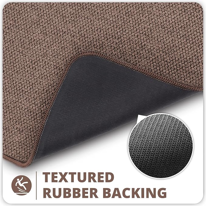 Bathroom Rugs Set 2 Pieces, Thin Bathroom Mats, Toilet Rugs, Quick Dry - Image 5