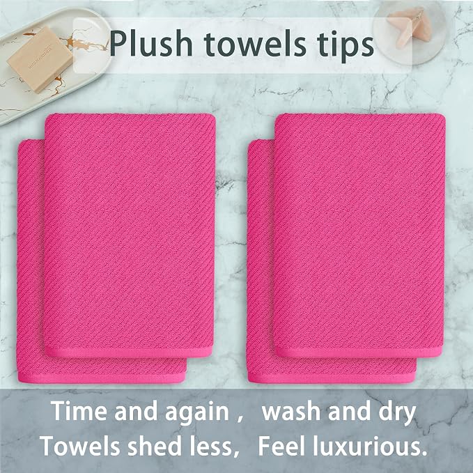 Hot Pink Bath Towels - Image 3