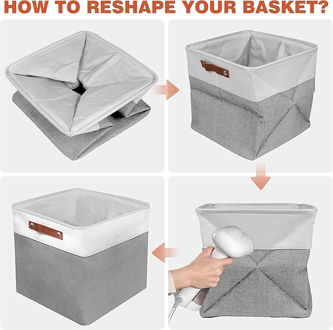 13in Open Fabric Storage Basket - Image 7