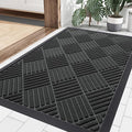 Smiry Front Door Mat Outside Entrance, Heavy Duty Outdoor Indoor Natural Rubber by Smiry
