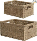 StorageWorks Wicker Storage Baskets, Large and Small Baskets, Handwoven by StorageWorks