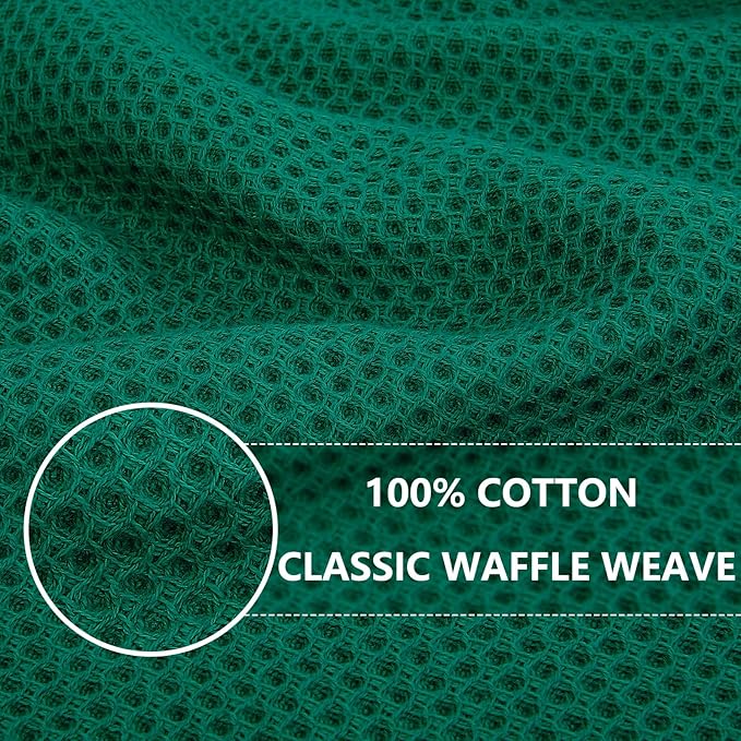 Homaxy 100% Cotton Waffle Weave Kitchen Dish Cloths, Ultra Soft Absorbent Quick - Image 2
