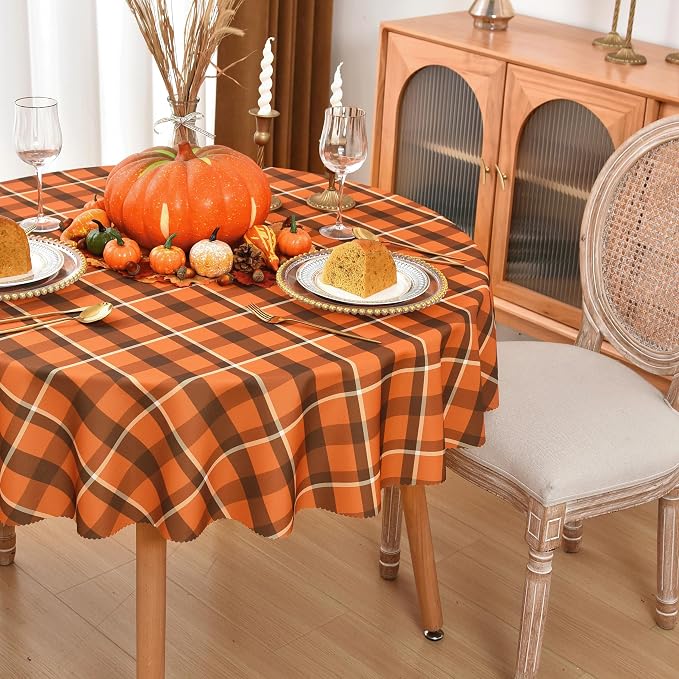Waterproof Plaid Tablecloth Fabric - Image 8