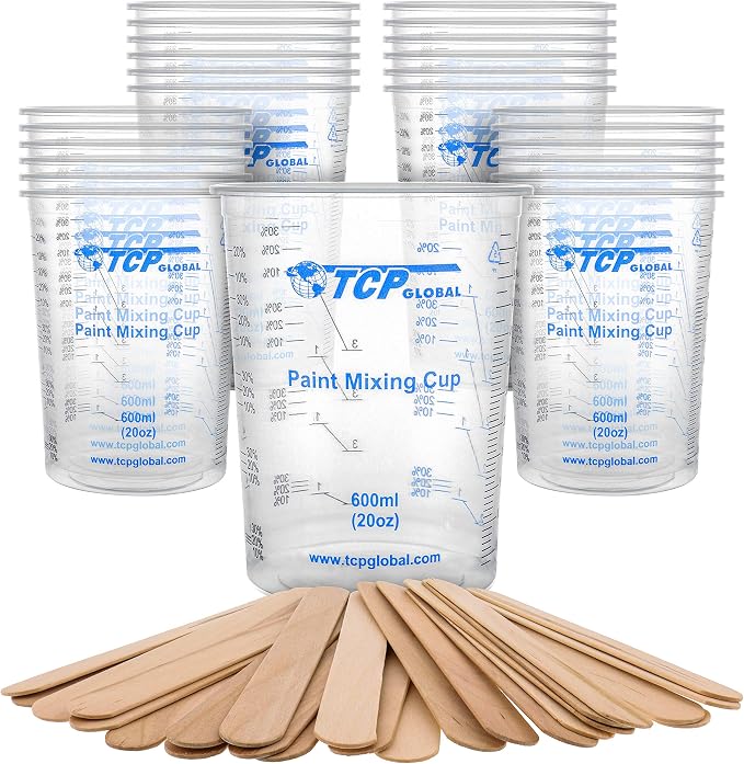 TCP Global 20 oz. Graduated Plastic Mixing Cups by TCPGlobal