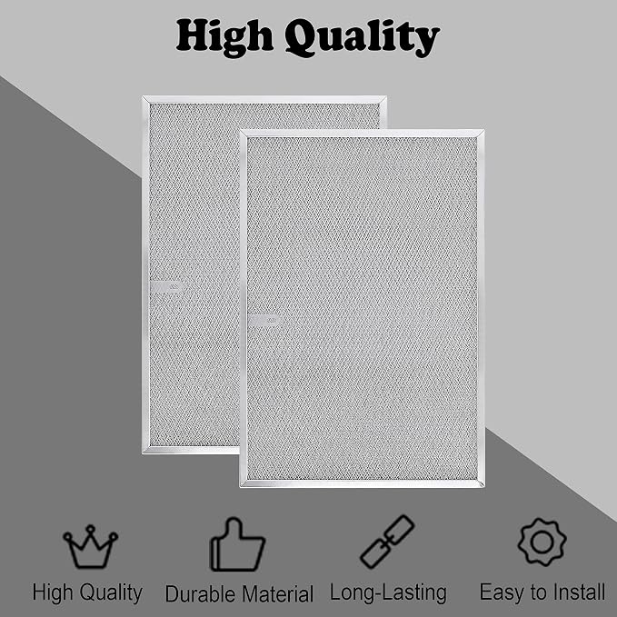Wadoy BPS1FA36 Range Hood Filter 11-3/4" X 17-1/4" X 3/8", 2 Pack Aluminum Mesh - Image 6