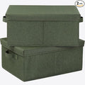 HOONEX Storage Bins with Lids for Organizing, Storage Boxes with 2 Carrying by HOONEX