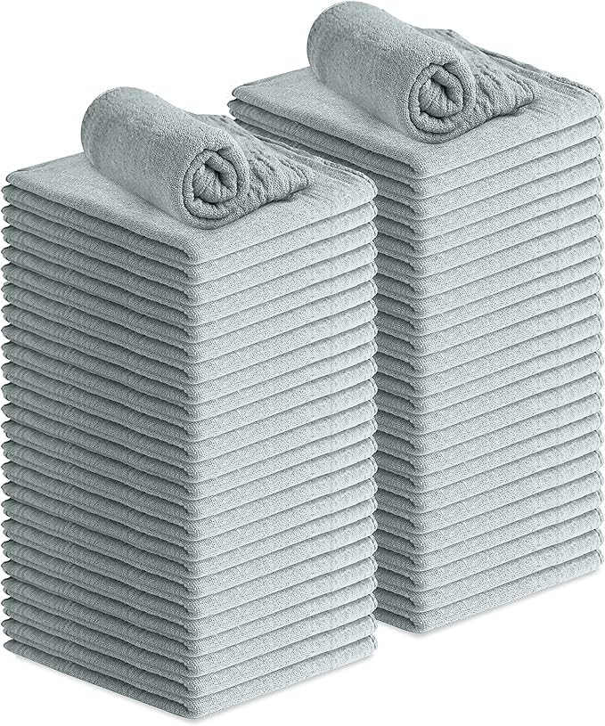 Avalon Towels Cotton Shop Rags – Size 12x14 Inches Cleaning Rags – Absorbent by AvalonTowels