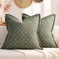 ZWJD Pillow Covers 26x26 Set of 2 Soft Polyester Textured Pillow Covers by ZWJD